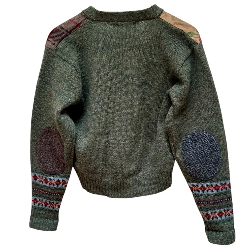 Vintage Ralph Lauren Patchwork Wool Button Cardig… - image 10